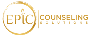 logo with text of EPIC counseling services in gold